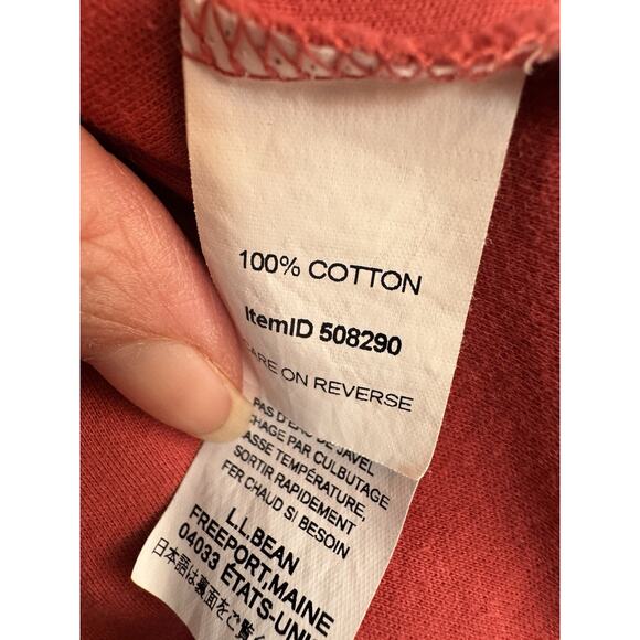 LL Bean Pink Short Sleeve Women’s Cotton T-Shirt Size XL Petite - Picture 5 of 5